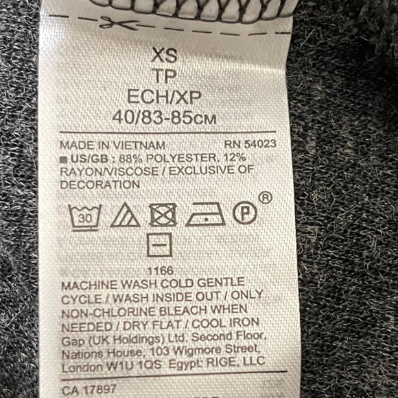 Banana Republic XS Grey Beaded Detail Short Sleeve Crewneck Top - Picture 7 of 7